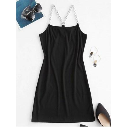 Chain Linked Ribbed Bodycon Dress